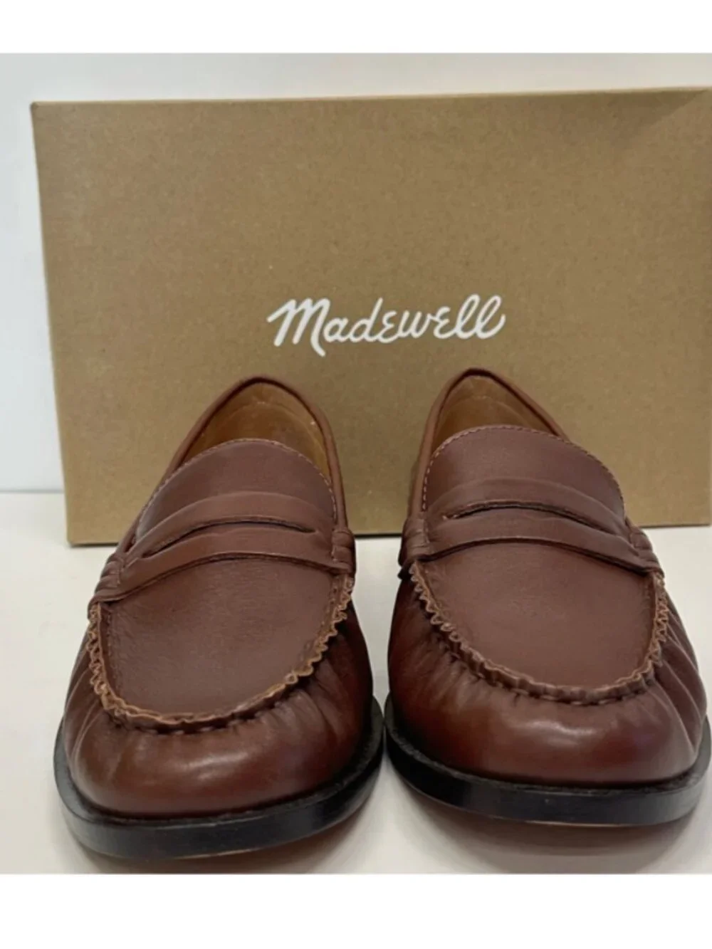 Madewell NYE Penny Loafers Apple Butter Brown Size 10 NEW IN BOX